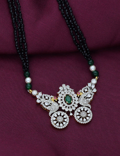 Zirconia Crystal Black Bead Mangalsutra