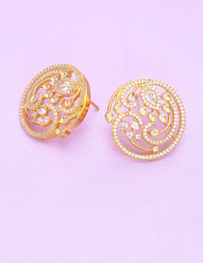 Designer Zirconia Stud Earrings