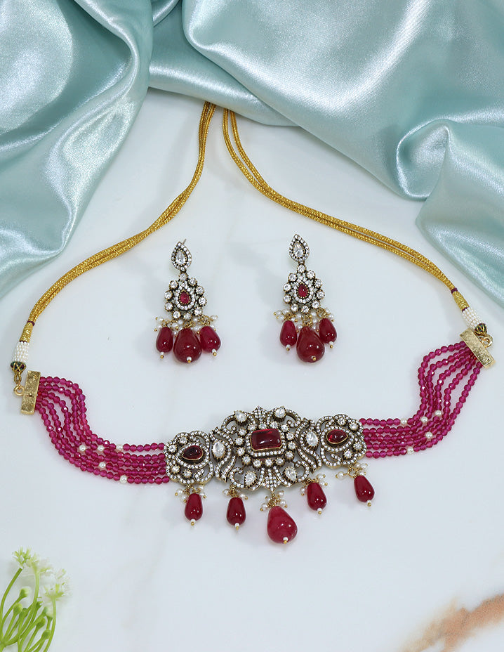 Designer Victorian Beads Choker Set