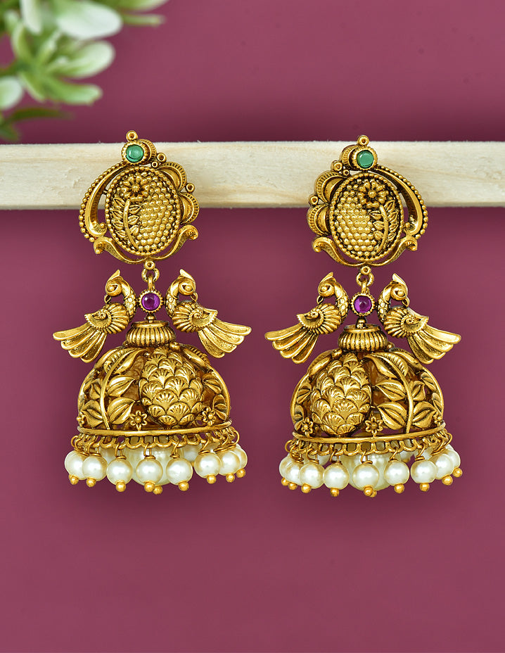 GRT Gold Chandbali Turkey Hook Type Fancy Earrings From 6 Gram To 20 Gram | Gold  Earrings Shopping - YouTube