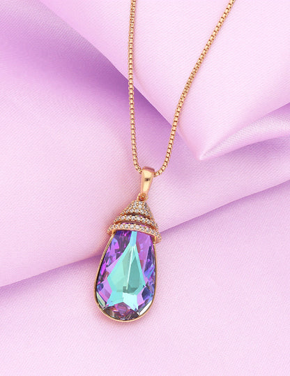 Swarovski Crystal Mysterious Blue Chain Pendant