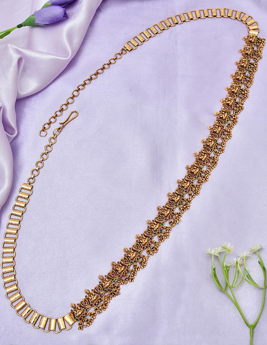 Designer Kempu Lakshmi Devi Chain Vaddanam