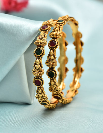 Antique Lakshmi Devi Kid Bangles ZBGL11135