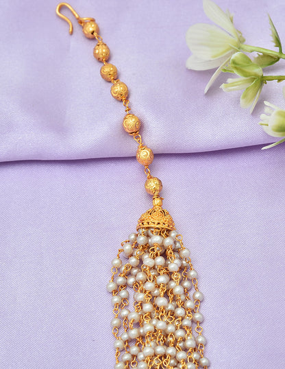 Designer Multi Line Pearls Beads Mala Set