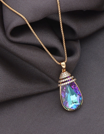 Swarovski Crystal Mysterious Blue Chain Pendant