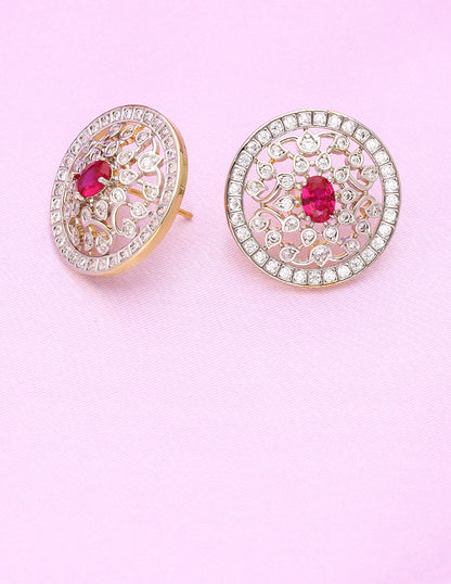 Designer Zirconia Stud Earrings