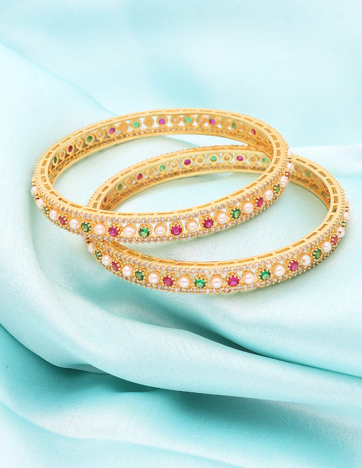 Designer Zirconia Bangles ZBGL11126