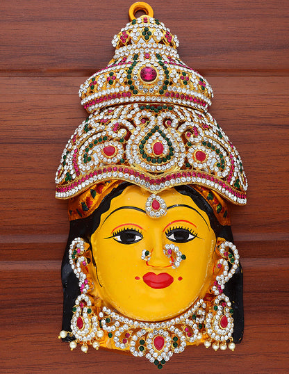 Divine Hand-Painted Meenakshi Devi Sculpture