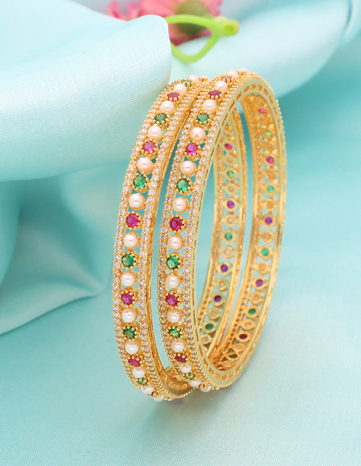 Designer Zirconia Bangles ZBGL11126