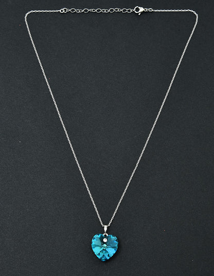 Swarovski Blue Crystal Chain Pendant