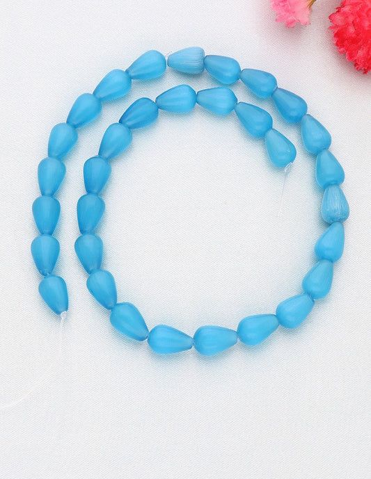 Aqua-Blue Monalisa Drop Beads