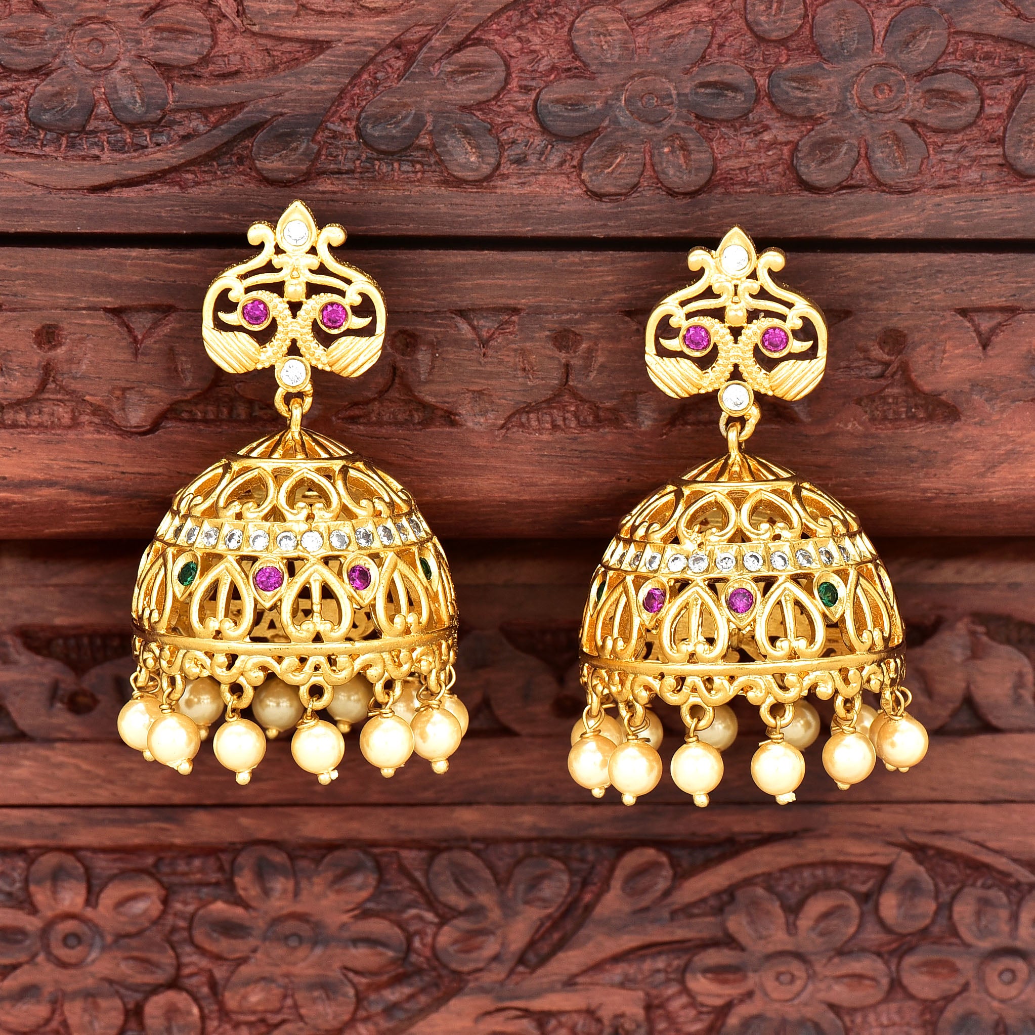 Latest on sale jhumka earrings