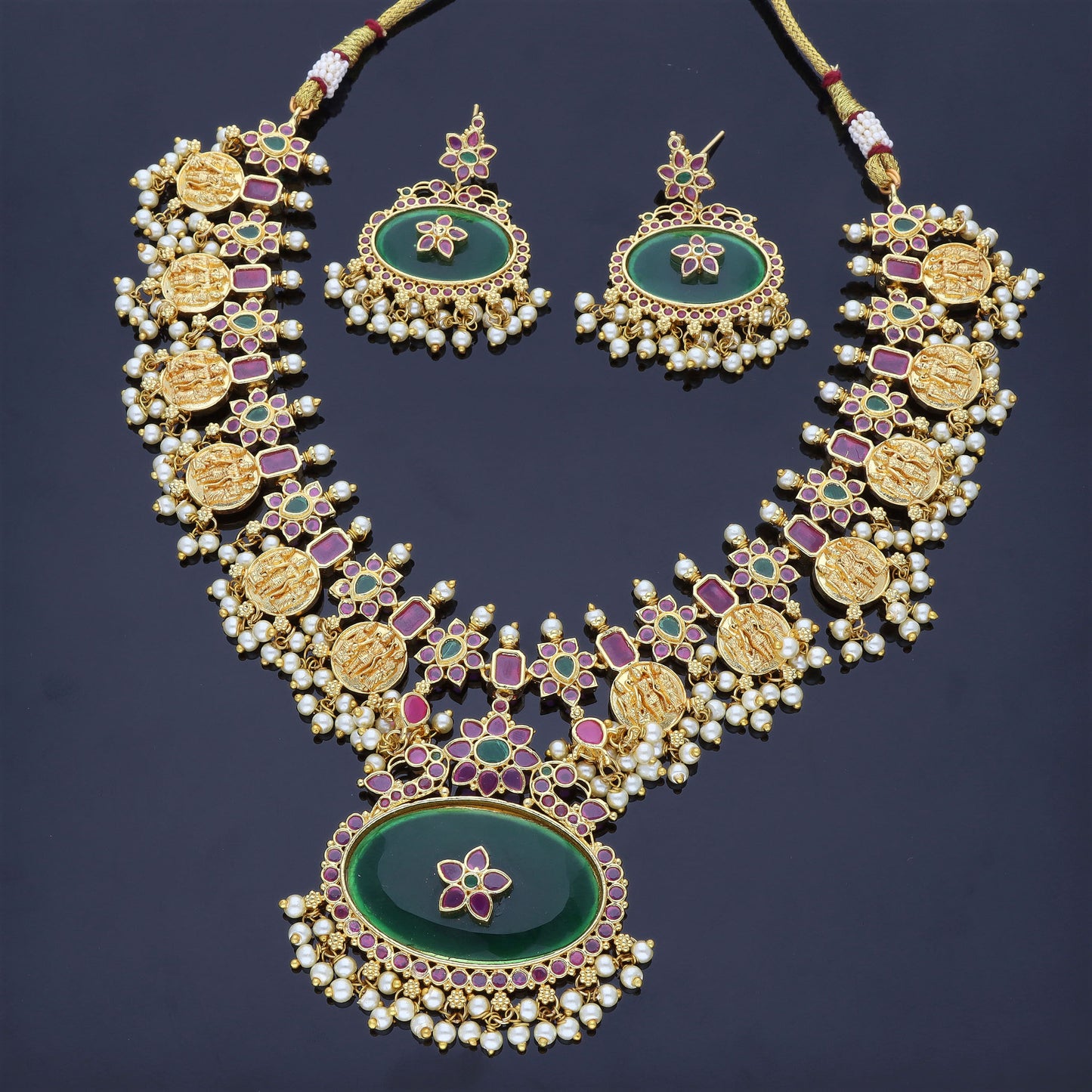 Designer Guttapusalu Necklace Set