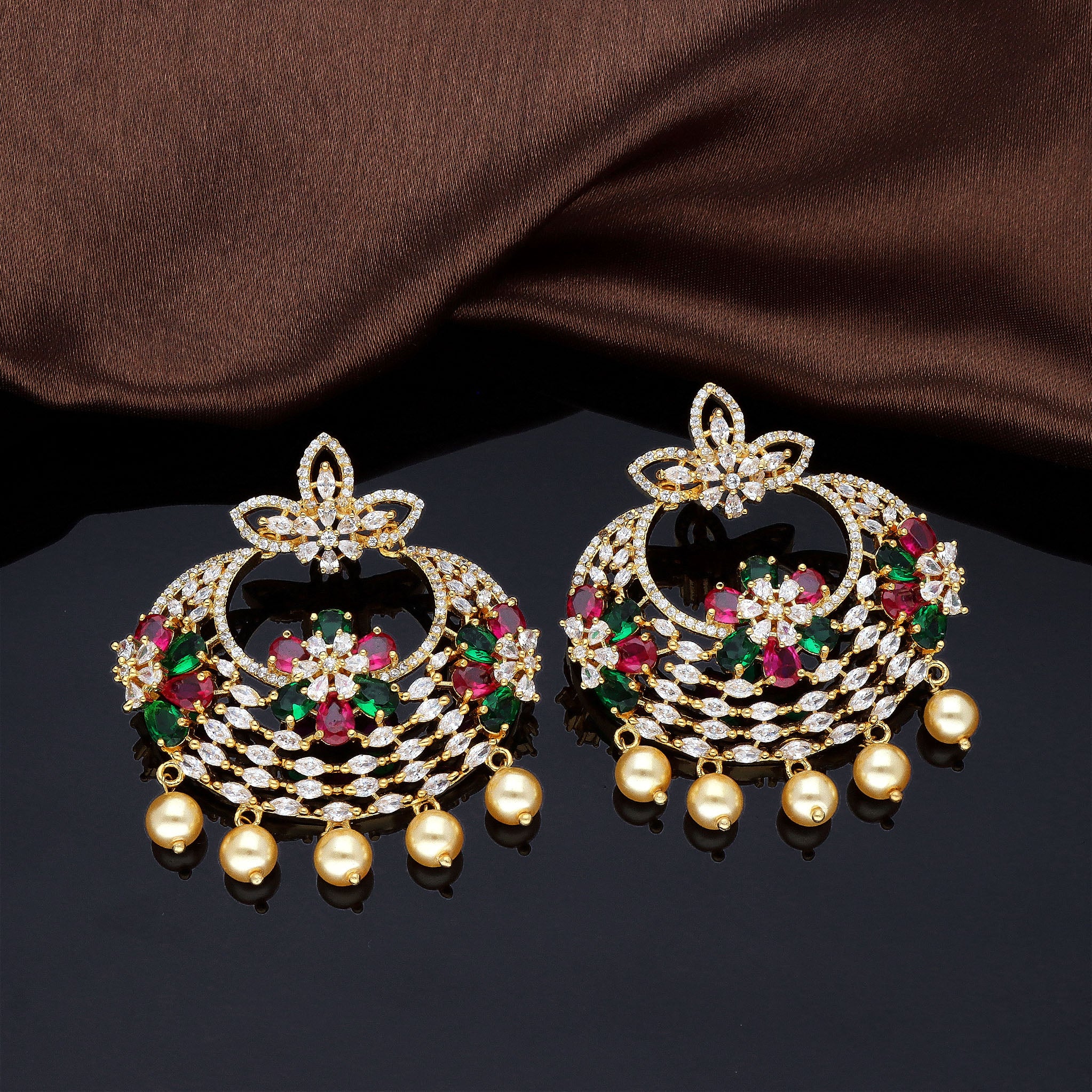 40 Grams Gold Chandbali Earrings Design - South India Jewels | Chandbali  earrings, Designer earrings, Chandbali